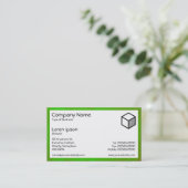 Carte De Visite Rectangle - Craie verte (Debout devant)