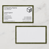 Carte De Visite Rectangle - Dk Olive Earth (Devant / Derrière)