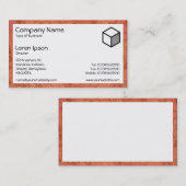 Carte De Visite Rectangle - Empreinte de fleurs (Devant / Derrière)