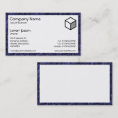 Carte De Visite Rectangle - Face de charbon (Devant / Derrière)