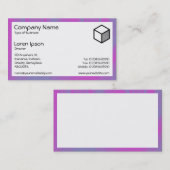 Carte De Visite Rectangle - Flux Magenta (Devant / Derrière)