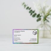 Carte De Visite Rectangle - Fond marin coloré (Debout devant)