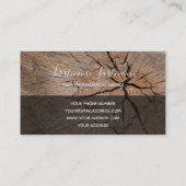 Carte De Visite Rectangle gris de surface de disque de l'arbre rus (Dos)