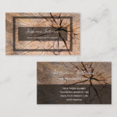 Carte De Visite Rectangle gris de surface de disque de l'arbre rus (Devant / Derrière)