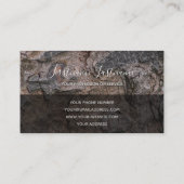 Carte De Visite Rectangle gris de surface d'écorce d'arbre rustiqu (Dos)