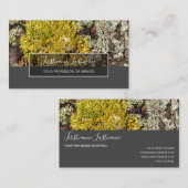 Carte De Visite Rectangle gris de surface d'écorce rustique (Devant / Derrière)