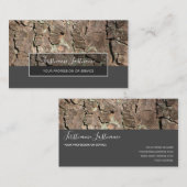 Carte De Visite Rectangle gris de surface d'écorce rustique (Devant / Derrière)