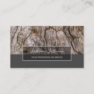 Carte De Visite Rectangle gris en bois minimaliste rayures busines
