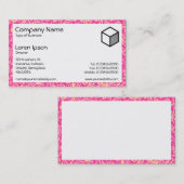 Carte De Visite Rectangle - Impressionnisme rose (Devant / Derrière)