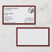 Carte De Visite Rectangle - Lignes hachurées rouges (Devant / Derrière)