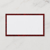 Carte De Visite Rectangle - Lignes hachurées rouges (Dos)
