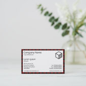 Carte De Visite Rectangle - Lignes rouges et noires (Debout devant)