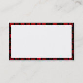 Carte De Visite Rectangle - Lignes rouges et noires (Dos)