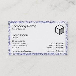 Carte De Visite Rectangle - Marine Motted