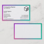 Carte De Visite Rectangle - Mélange de couleurs (Devant / Derrière)