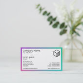 Carte De Visite Rectangle - Mélange de couleurs (Debout devant)
