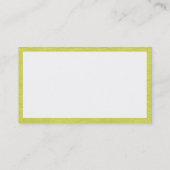 Carte De Visite Rectangle - Papier Crevé Jaune (Dos)