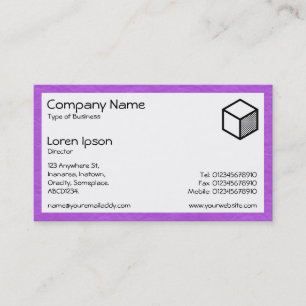 Carte De Visite Rectangle - Papier Crevé Lt Violet