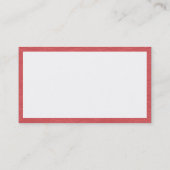 Carte De Visite Rectangle - Papier Froissé Rouge (Dos)