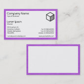 Carte De Visite Rectangle - Papier plié violet clair (Devant / Derrière)