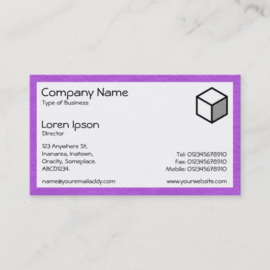 Carte De Visite Rectangle - Papier plié violet clair (Devant)