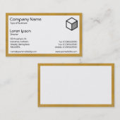 Carte De Visite Rectangle - Peinture ocre jaune (Devant / Derrière)