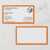 Carte De Visite Rectangle - Peinture orange (Devant / Derrière)