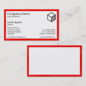 Carte De Visite Rectangle - Peinture rouge (Devant / Derrière)