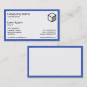 Carte De Visite Rectangle - Plastique bleu (Devant / Derrière)