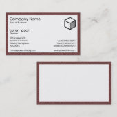 Carte De Visite Rectangle - Plastique Brown (Devant / Derrière)