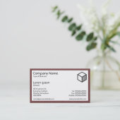 Carte De Visite Rectangle - Plastique Brown (Debout devant)