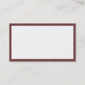 Carte De Visite Rectangle - Plastique Brown (Dos)