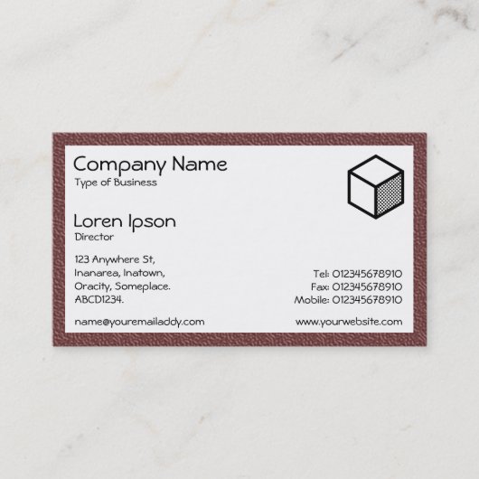 Carte De Visite Rectangle - Plastique Brown (Devant)