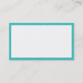Carte De Visite Rectangle - Plastique Cyan (Dos)