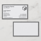 Carte De Visite Rectangle - Plastique gris (Devant / Derrière)