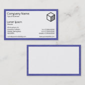 Carte De Visite Rectangle - Plastique gris (Devant / Derrière)