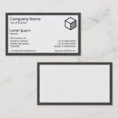 Carte De Visite Rectangle - Plastique gris foncé (Devant / Derrière)