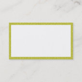 Carte De Visite Rectangle - Plastique vert jaune (Dos)