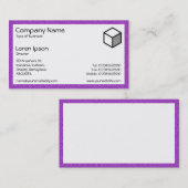 Carte De Visite Rectangle - Plastique Violet (Devant / Derrière)