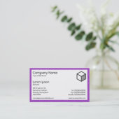 Carte De Visite Rectangle - Plastique Violet (Debout devant)