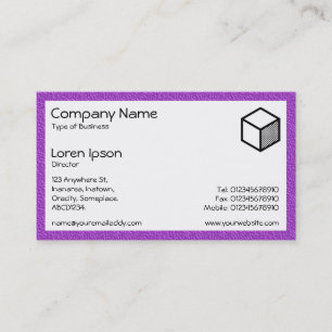 Carte De Visite Rectangle - Plastique Violet