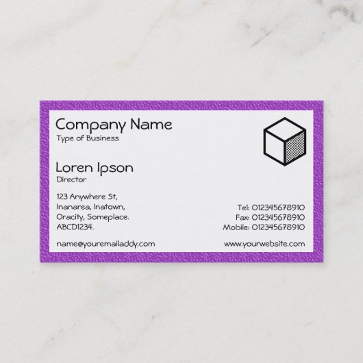 Carte De Visite Rectangle - Plastique Violet (Devant)