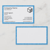 Carte De Visite Rectangle - Pointillé bleu (Devant / Derrière)