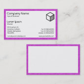 Carte De Visite Rectangle - Pointillés magenta (Devant / Derrière)