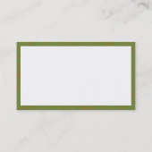 Carte De Visite Rectangle - Pointillés Verts et Marrons (Dos)