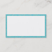 Carte De Visite Rectangle - Pointillisme Bleu et Vert (Dos)