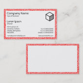 Carte De Visite Rectangle - Points aléatoires 02 - Rouge (Devant / Derrière)