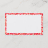 Carte De Visite Rectangle - Points aléatoires 02 - Rouge (Dos)