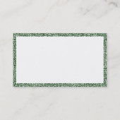 Carte De Visite Rectangle - Points aléatoires 02 - Vert Forêt Prof (Dos)
