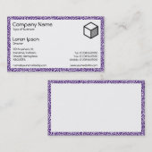 Carte De Visite Rectangle - Points aléatoires 02 - Violet profond (Devant / Derrière)